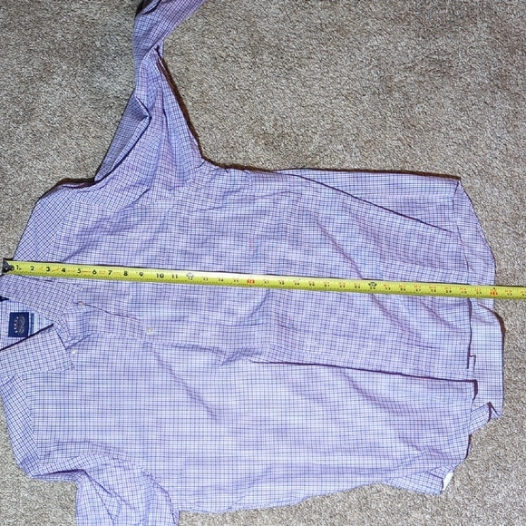 Classic Purple Checkered Dress Shirt - Picture 7 of 8